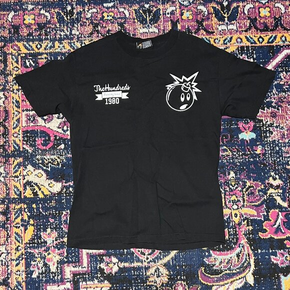 The‎ Hundreds Drawling Lines Mens Graphic T-Shirt Size Medium Black - Picture 1 of 2